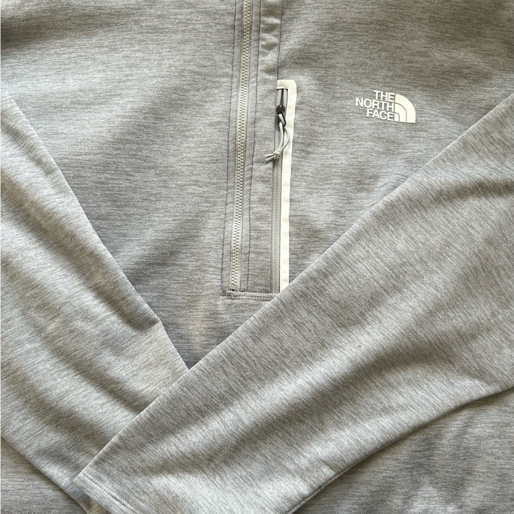 The North Face Men's Light Gray Zip-Up Sweater